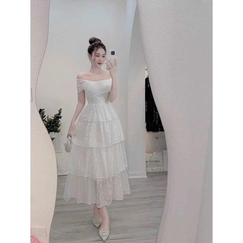 Đầm nữ ren 4 tầng