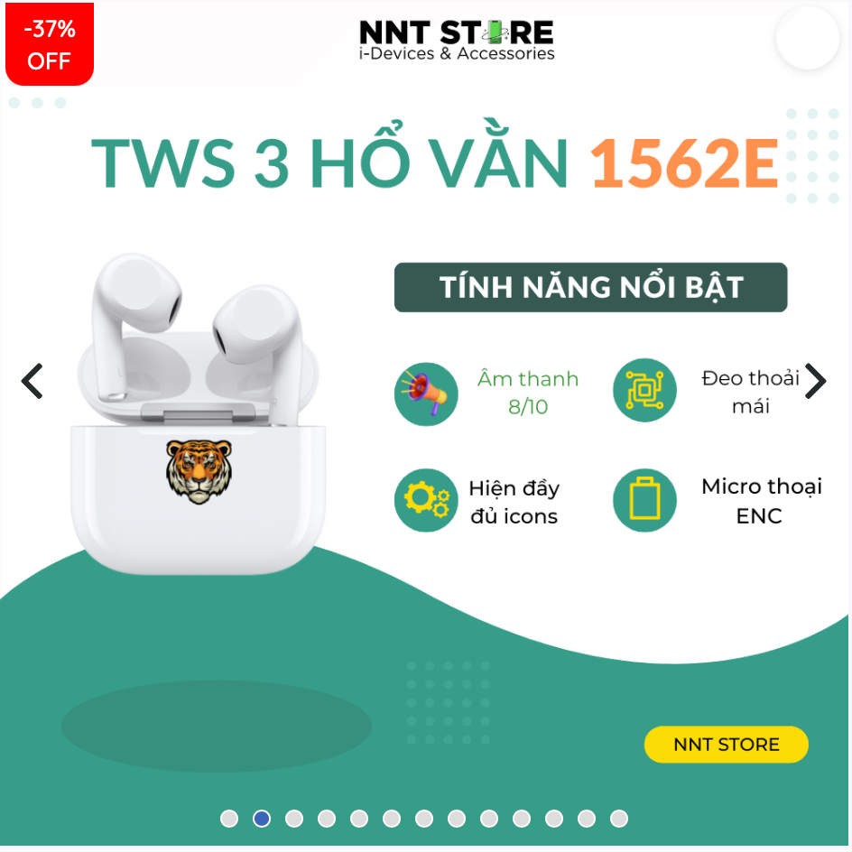 Tai Nghe Gen 3 1562E ENC | Pin 8h | Âm Thanh Vòm Thật