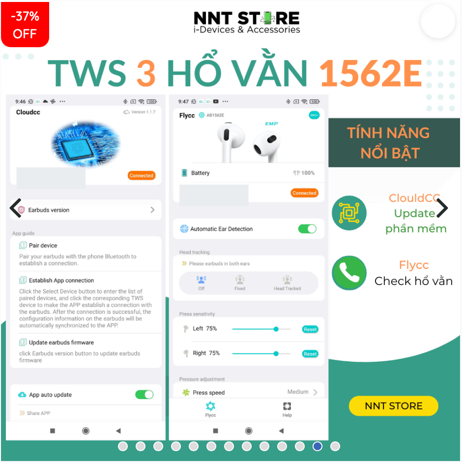Tai Nghe Gen 3 1562E ENC | Pin 8h | Âm Thanh Vòm Thật