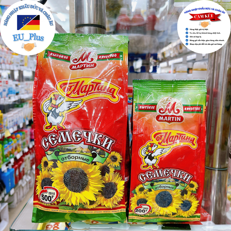 Hạt hướng dương Nga  Martin HIỆU CON VẸT 500g / 200g - hạn sd T9.2024