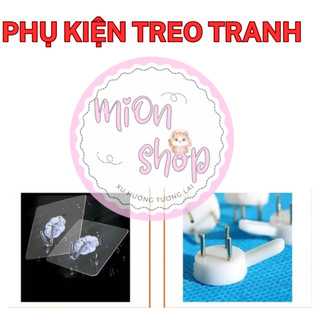 Set 10 đinh 3 chân treo tranh ảnh, set 10 móc trong suốt treo tranh ảnh