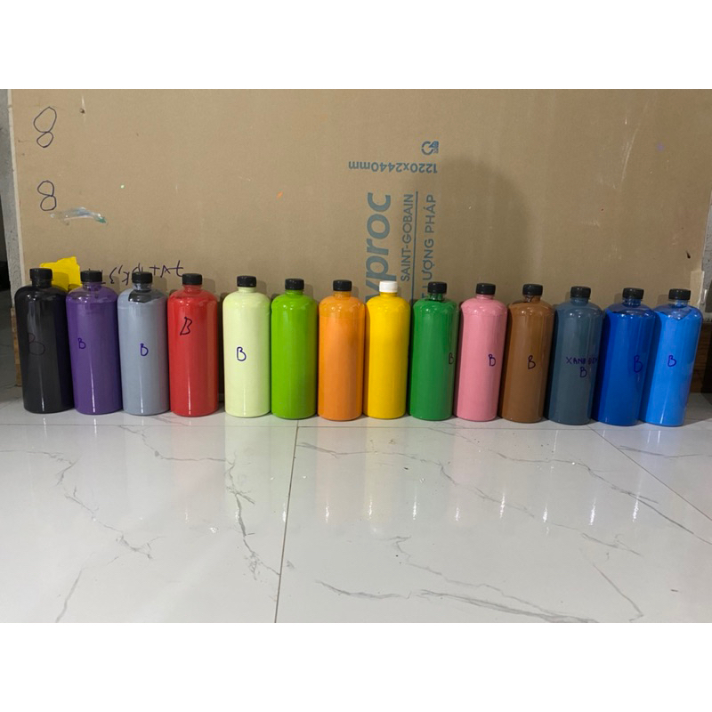 Màu tô tượng, màu BÓNG không cần xịt bóng, tô lên mọi chất liệu