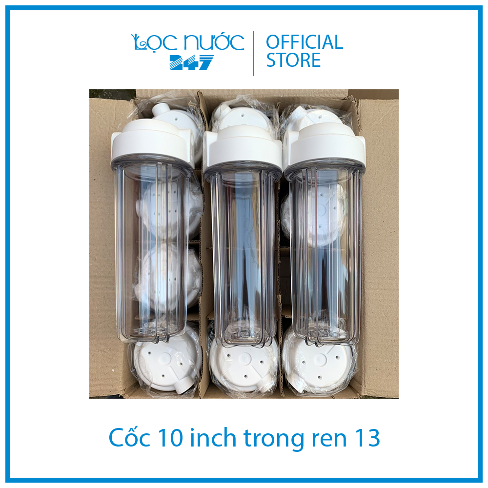 Cốc oganic 10 inch trong ren 13 (Cốc lọc thô số 1 ren 13)