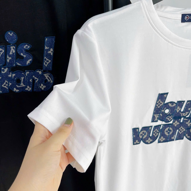 Áo Thun Cotton Nam Nữ Cọc Tay in thêu chữ CTTN