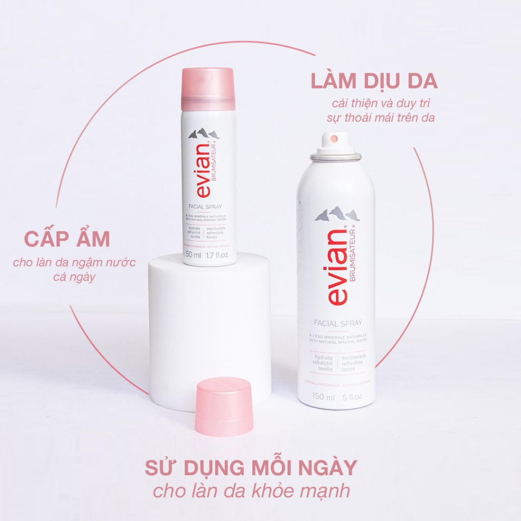 Xịt khoáng Evian Facical Spray Cấp Ẩm Và Làm Dịu Da