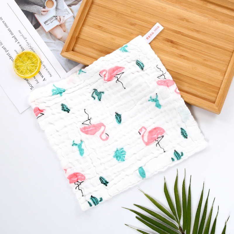10 Khăn xô sữa XÔ NHĂN họa tiết cho bé, khăn sữa 6 lớp #shopbanhgaobaby