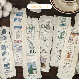 Dải Sticker Washi Tape Phong Cách Retro Vintage Dùng Trang Trí Sổ Bullet Journals Siêu Xinh - Căn Gác Nhỏ