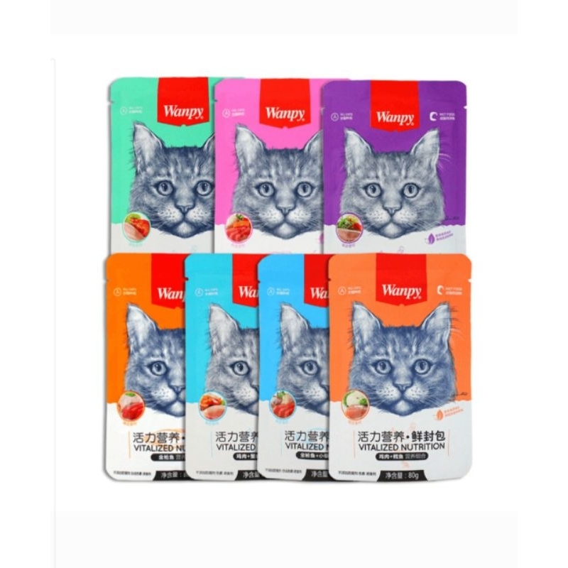 Pate Wanpy dành cho mèo kén ăn gói 80gr