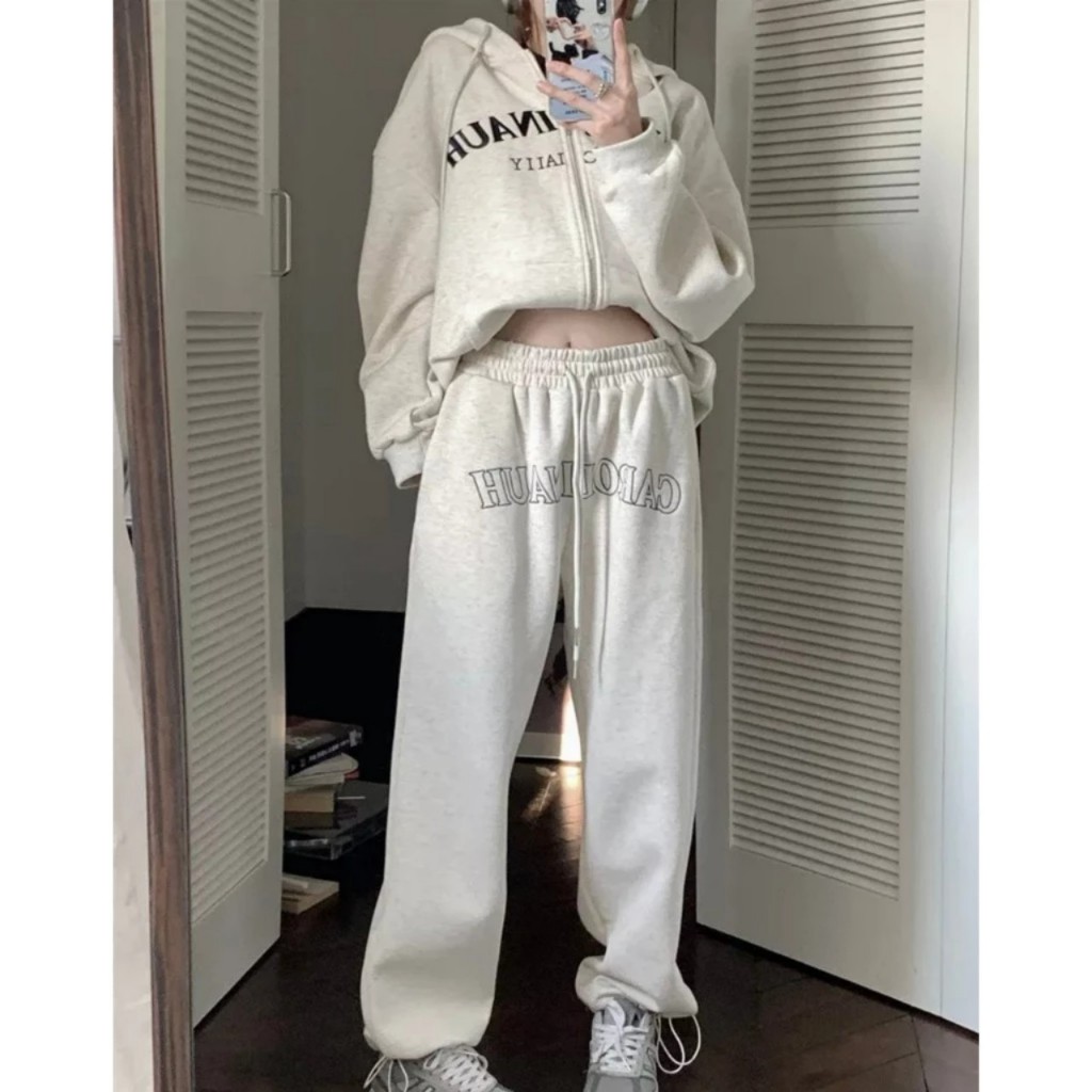 Set Bộ Áo Dài Tay Chất  Nỉ Ngoại Dầy Dặn Trơn Kèm Quần Cutlottes, Set Bộ Quần Áo Thu Đông siêu xinh