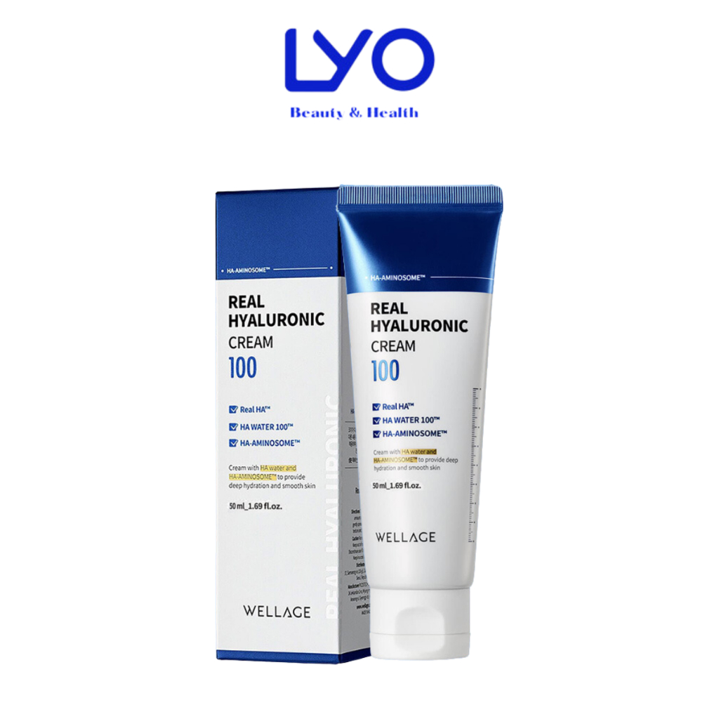 Kem dưỡng Wellage Real Hyaluronic - Dưỡng ẩm tức thì trên da giúp làn da căng mọng 100 | 50ml
