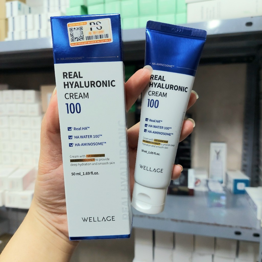 Kem dưỡng Wellage Real Hyaluronic - Dưỡng ẩm tức thì trên da giúp làn da căng mọng 100 | 50ml