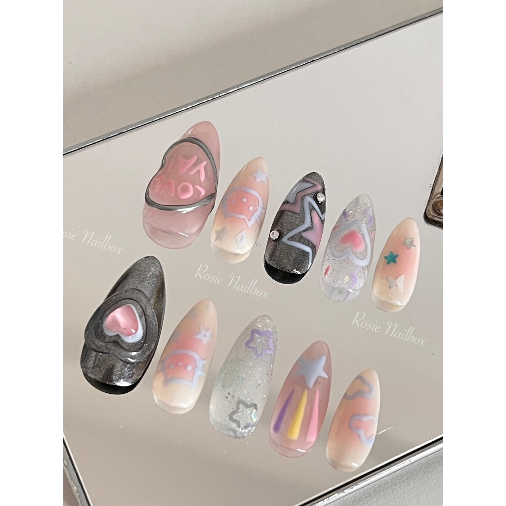 18D Nailbox thiết kế y2k kitty love cute