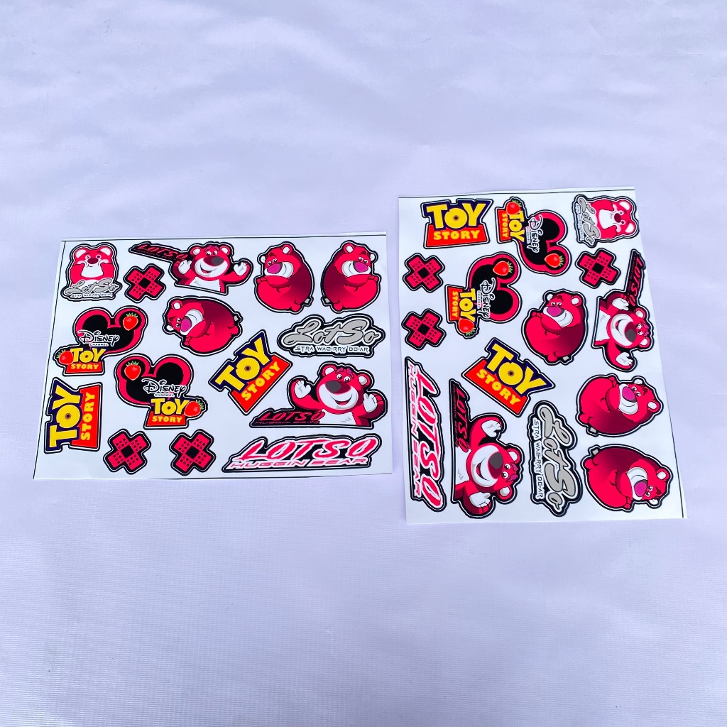 TEM ICON STICKER GẤU DÂU 20 X 30 -DECAL 3 LỚP