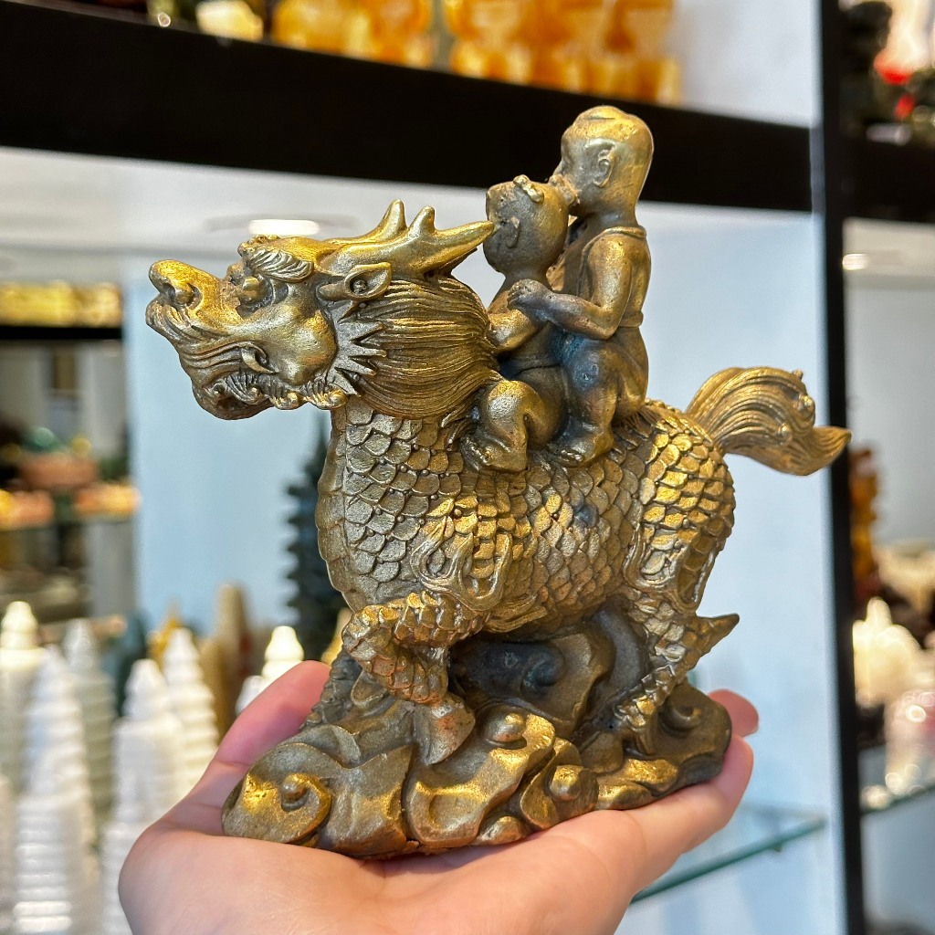 Tượng Kỳ lân cõng con, tường kỳ lân cõng con phong thủy G222