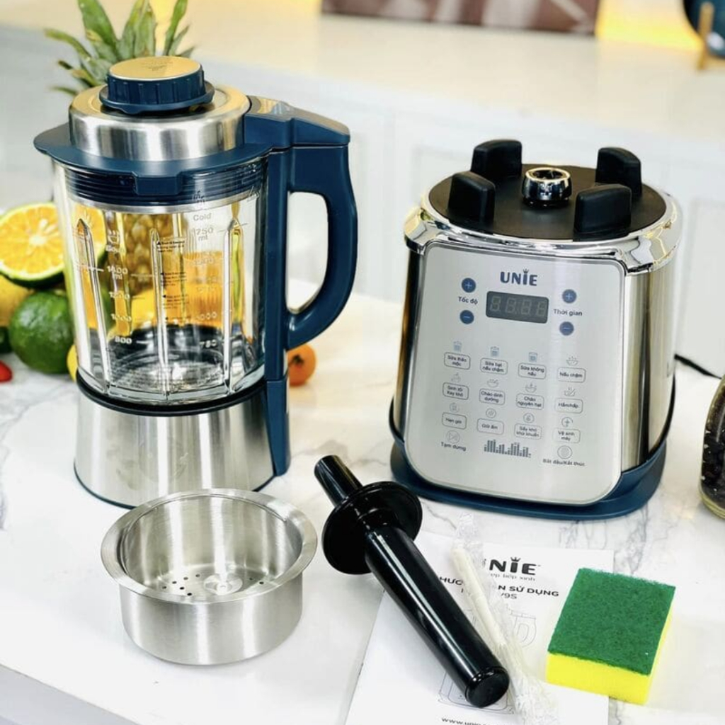 Máy Làm Sữa Hạt Unie V9s, Sấy Khô Khử Khuẩn, 1,75L, Hàng Chính Hãng Bảo Hành 24 Tháng