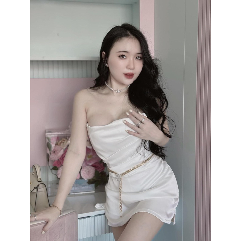 ĐẦM LỤA CÚP KÈM TAG