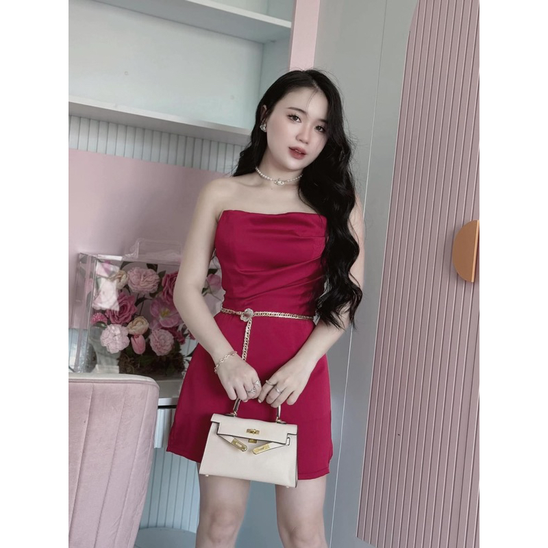 ĐẦM LỤA CÚP KÈM TAG