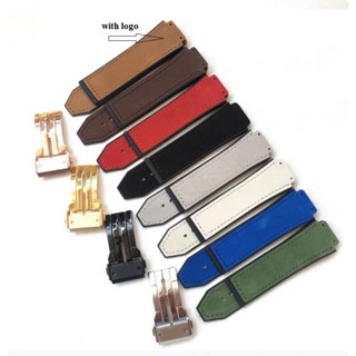 Bộ dây da lộn và khóa đồng hồ HUB size 42mm nam (tặng kèm tuavit thay dây)