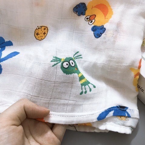 Khăn tắm, chăn đắp Aden sợi tre cho bé sơ sinh KT 1m2x1m2