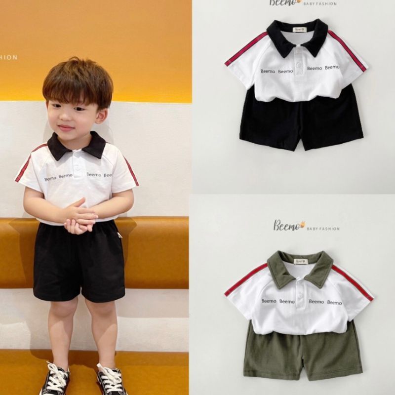 Bộ quần áo bé trai BEEMO B002 đồ bộ bé trai chất cotton mềm mại, thấm hút mồ hôi LEEMON KIDS