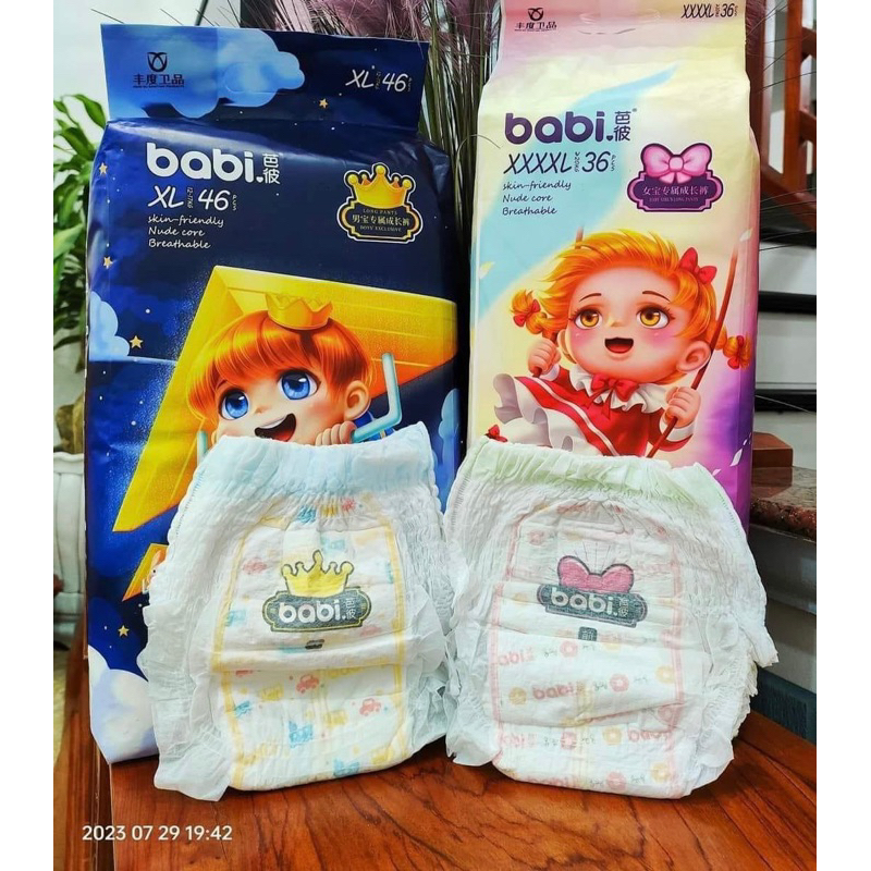 Bỉm Babi lưng thun đệm mây siêu thấm
