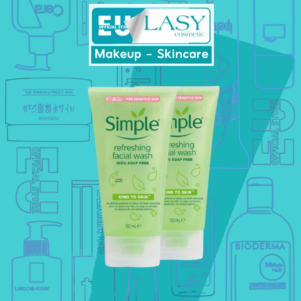 [Bạn Mới Nhập Coshbm - 50% Đơn 0Đ] [Loại 150Ml] Sữa Rửa Mặt Simple Gel Kind To Skin Refreshing Facial Wash Gel