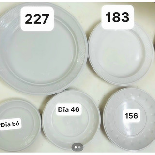 Sét 50 đĩa nhựa dùng 1 lần đủ size