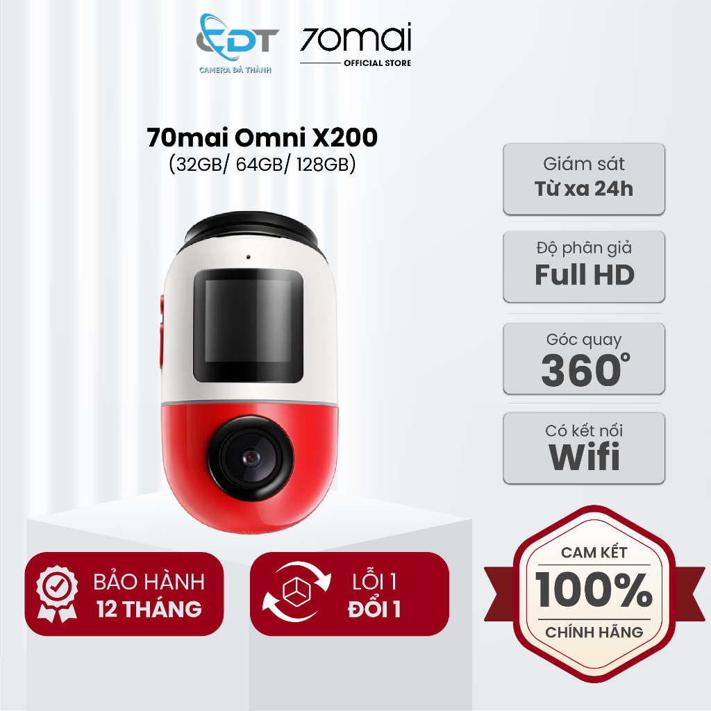 Camera hành trình 70mai X200 OMNI Camera hành trình kết nối 4G xem từ xa