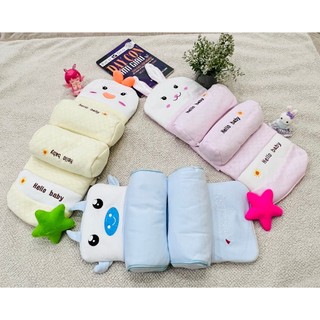Gối chặn định hình đầudáng tai gấu cao cấp, chống méo đầu, bẹp đầu ở trẻ sơ sinh