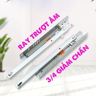 Ray âm giảm chấn mở 3/4 350mm Thanh trượt Ray kéo Nguyên Việt cao cấp siêu bền