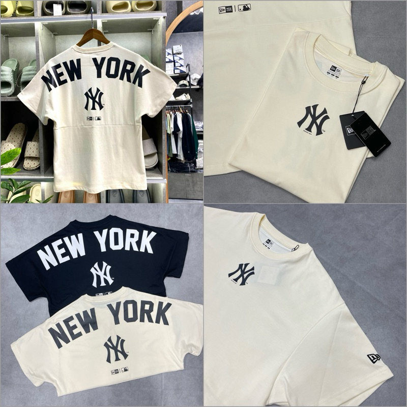 ÁO New Era x MLB SSOT DROP S NEYYAN CREAM 13516729 * Áo Thun New Era Chính Hãng Full Tem Tag