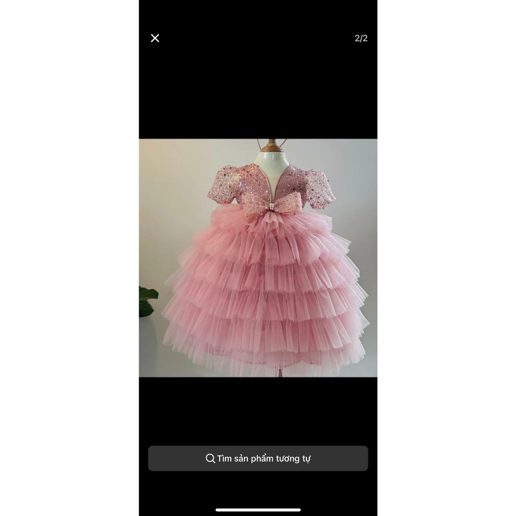 Váy công chúa kim xa cho bé gái hàng cao cấp