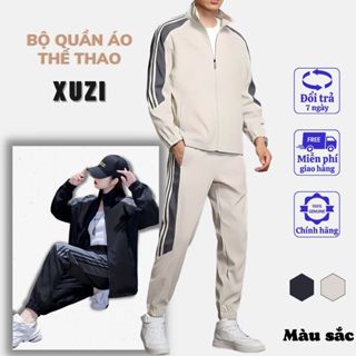  Đồ bộ quần áo khoác gió thể thao nam nữ dài tay sét áo khoác gió dù và quần gió dù vải tráng bạc đẹp chống nước XUZI. 