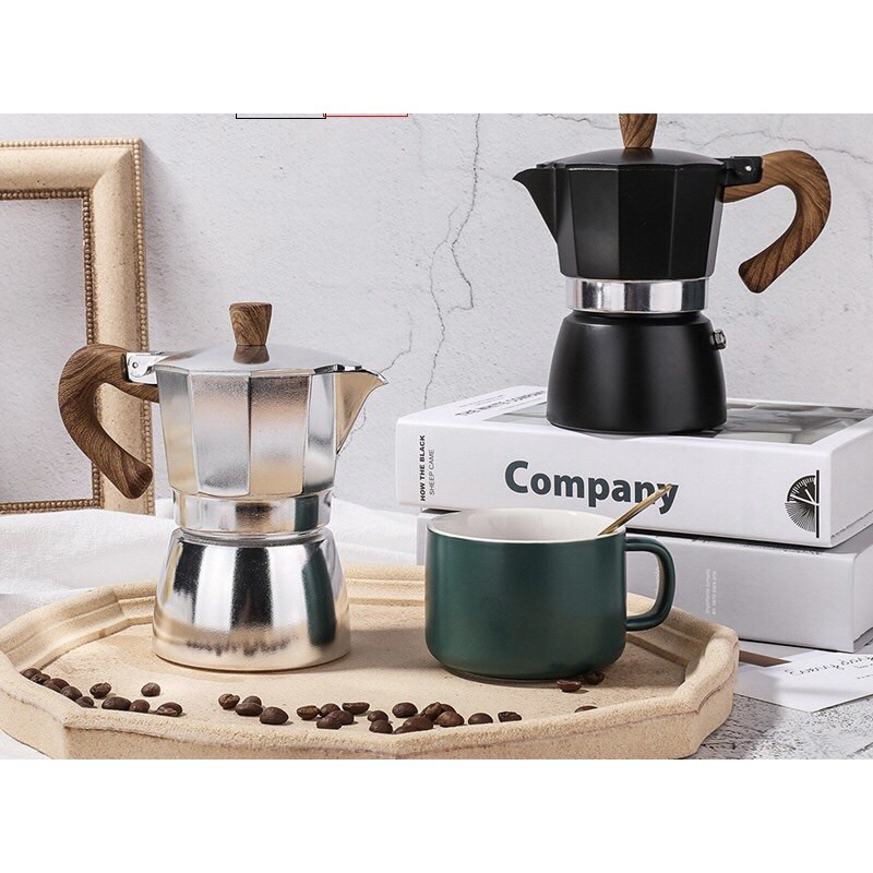 Ấm pha cà phê dã ngoại Moka Pot, Bình pha cà phê Moka pot, Dụng cụ pha cà phê cắm trại dã ngoại du l