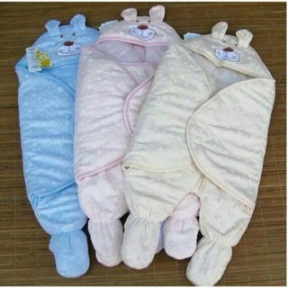 Chăn ủ lông nhung tuyết dày có chân 1 CHIẾC cho bé sơ sinh