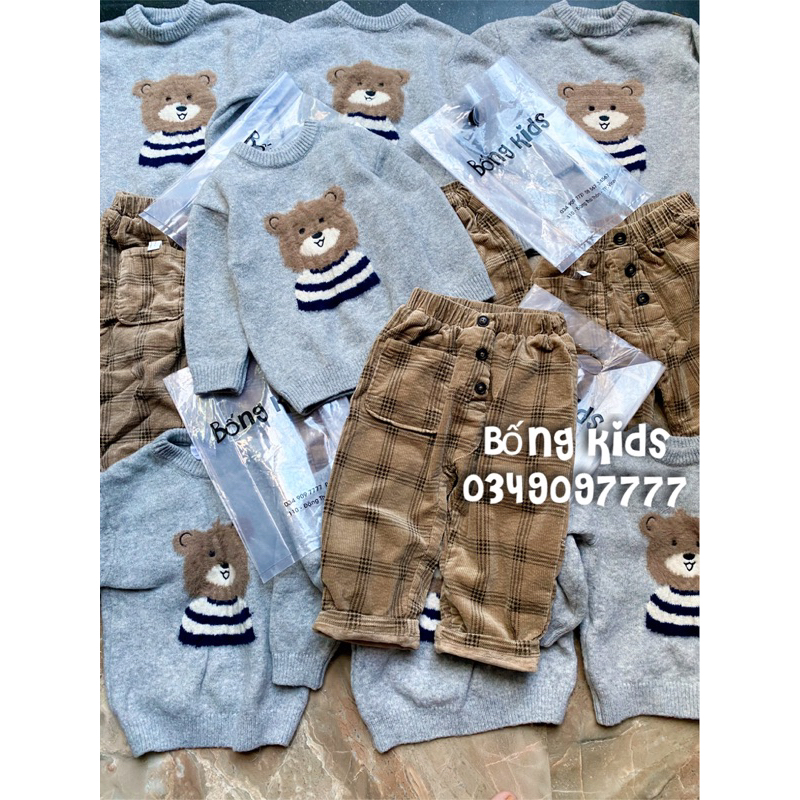 Áo Len & Quần Nhung Bé Trai ZR