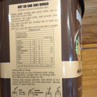BỘT CACAO BunGo 3 IN 1 - COCOA POWDER
