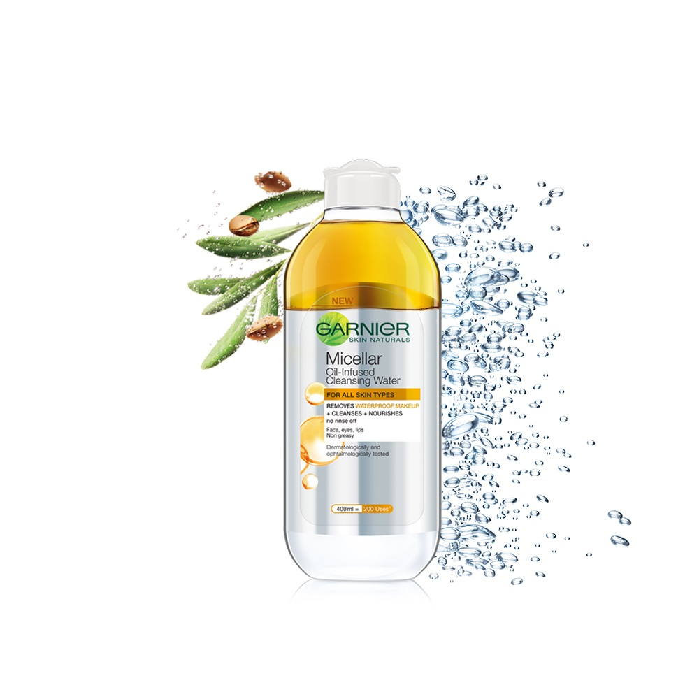 Nước tẩy trang Garnier Micellar Oil Infused làm sạch sâu lớp trang điểm 400ml