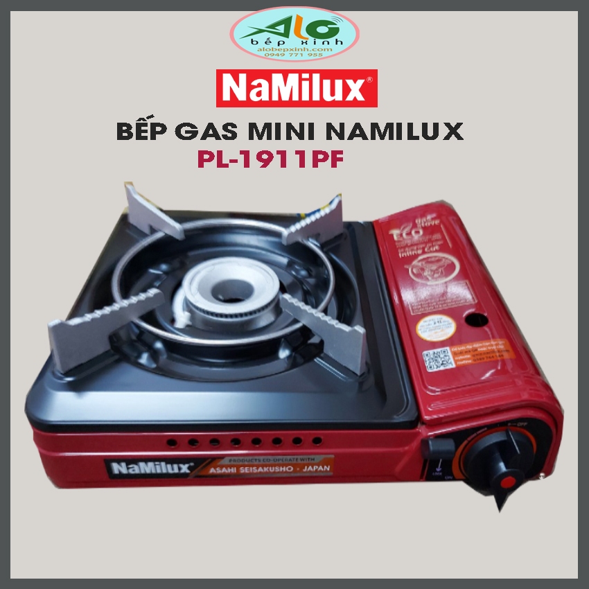 🌻Bếp gas mini Namilux PL-1911PF, bếp ga mini Namilux 1911PF chống cháy nổ, tiết kiệm gas - BH 6 tháng - Alo Bếp Xinh