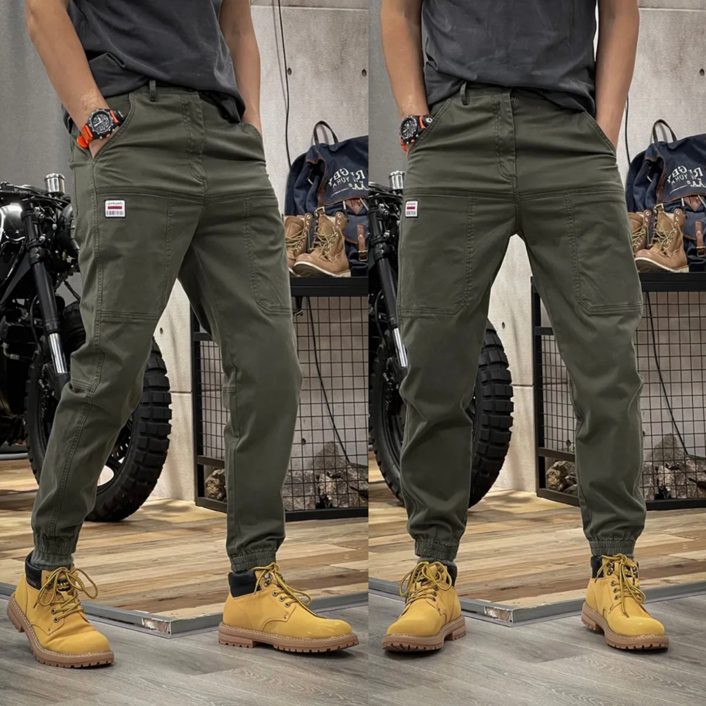 Quần Jogger kaki PHshop204, quần kaki 6 túi, gấu bo chun, 2 túi đừng trước phong cách trẻ trung