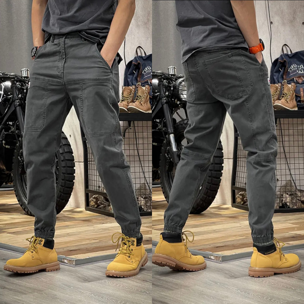 Quần Jogger kaki PHshop204, quần kaki 6 túi, gấu bo chun, 2 túi đừng trước phong cách trẻ trung