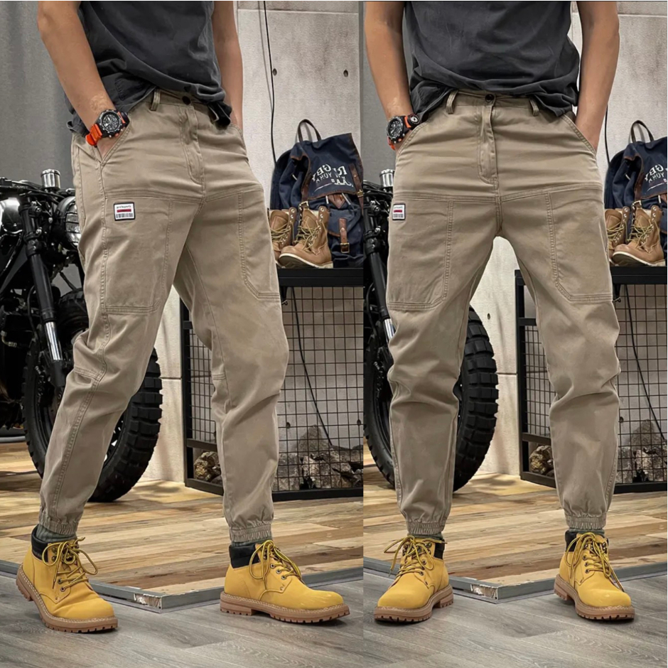 Quần Jogger kaki PHshop204, quần kaki 6 túi, gấu bo chun, 2 túi đừng trước phong cách trẻ trung