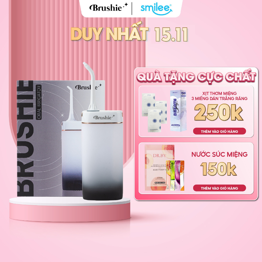 Tăm Nước Brushie Tăm Nước Mini Tiện Lợi Chính Hãng An Toàn Cho Nướu