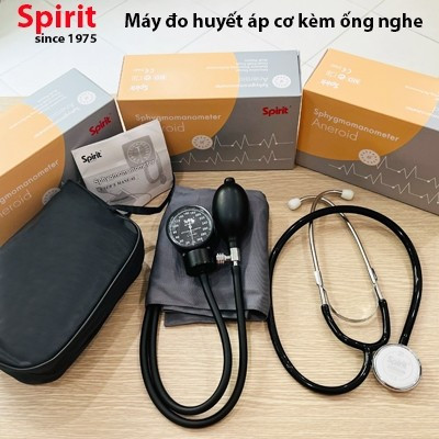 Bộ máy đo huyết áp cơ Spirit CK-111 có ống nghe tặng kèm - Bảo hành 12 tháng chính hãng - Chika