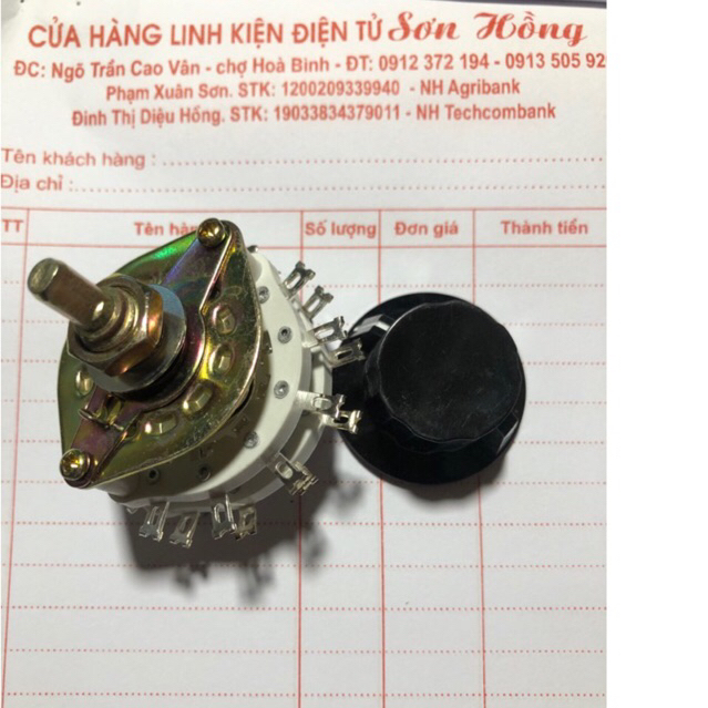 Chuyển mạch công tắc sứ kép  kèm núm