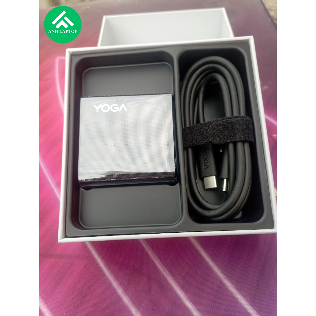 Bộ sạc GaN đa năng 65W LENOVO + kèm cáp sạc 1.5m, sạc cho nhiều thiết bị. Chính hãng Lenovo