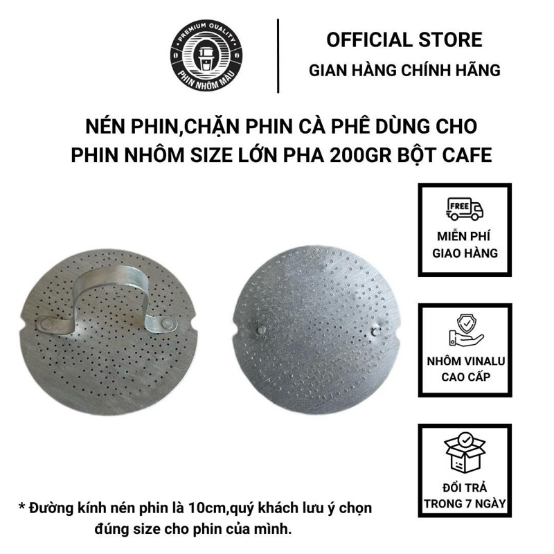 Chặn Phin Cà Phê Dùng Cho Phin Size Lớn Pha 200gr Bột Cà Phê - Phin Nhôm Màu