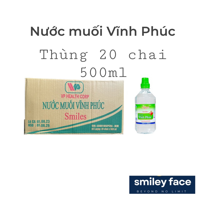 Thùng 20 chai Nước Muối Súc Miệng Vĩnh Phúc