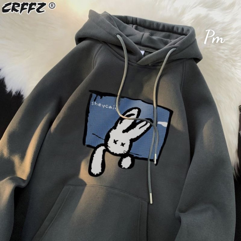 Áo hoodie mũ hai lớp SHAYCAIY nỉ lót bông form rộng tay bồng