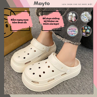 (LÙI 1 SIZE) Dép cross sục nữ đế cao 5cm trơn Mayto kiểu sandal quai hậu dễ thương 2023 CS-29